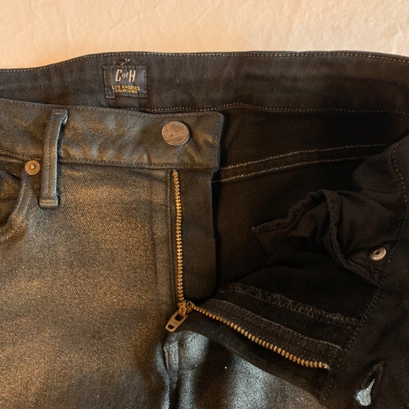 Citizens of Humanity Wax Coated Black Skinny Jeans Size 30 - Picture 4 of 10